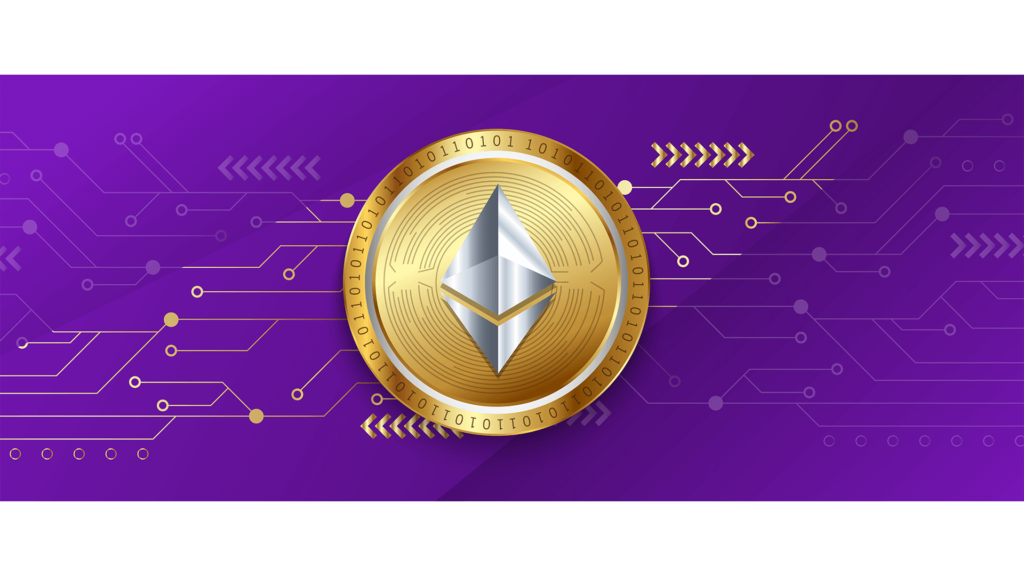 crypto market ethereum coin illustration image.