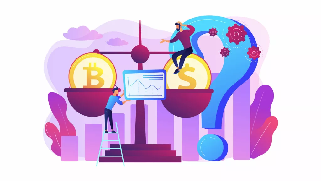 Illustration explaing the concept of why risk management is important in crypto trading.